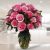 Florero por 18 Rosas Rosadas
