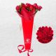 ramo de rosas con papel coreano puestas en una hermosa caja base 