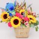 ramo de girasoles y flores surtidas con Stitch 